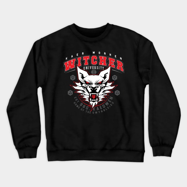 The Witcher University Crewneck Sweatshirt by Krobilad